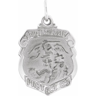 Sterling Silver 16.5x14 mm Saint Michael Medal 