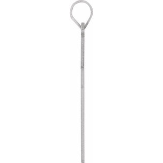 14K White 22 x 14 mm Cross Pendant