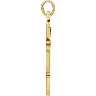 14K Yellow 30x29 mm Four-Way Cross Medal