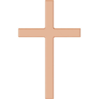 14K Rose 15x9.5 mm Cross Pendant