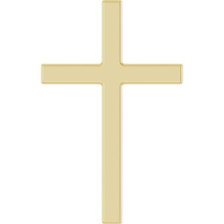 14K Yellow 15x9.5 mm Cross Pendant
