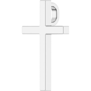 Platinum 15x9.5 mm Cross Pendant