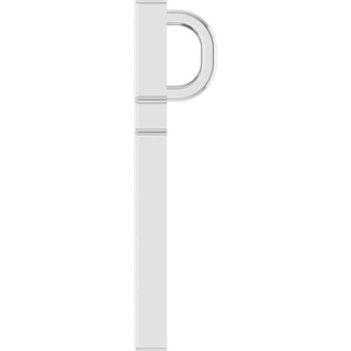 14K White 15x9.5 mm Cross Pendant