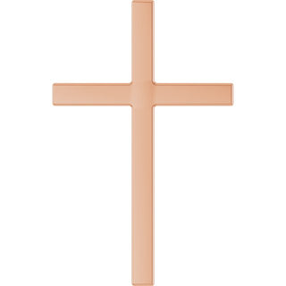 14K Rose 33x20.9 mm Cross Pendant