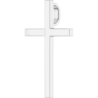 Platinum 33x20.9 mm Cross Pendant