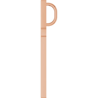 14K Rose 33x20.9 mm Cross Pendant