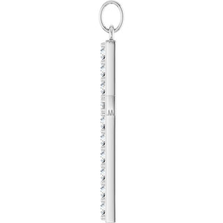 14K White 1/2 CTW Lab-Grown Diamond Cross Pendant 