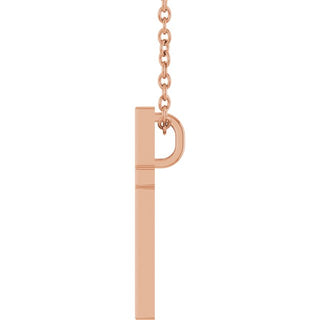 14K Rose 15x9.5 mm Cross 18" Necklace