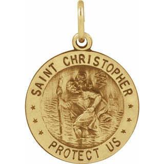 14K Yellow Reversible Saint Christopher/U.S. Army Medal