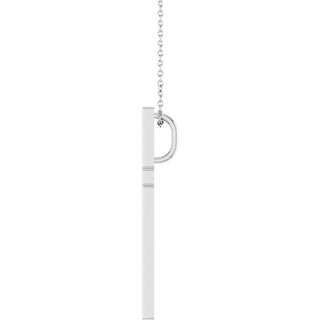 Platinum 33x20.9 mm Cross 18" Necklace
