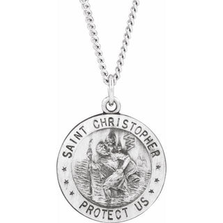 Sterling Silver Saint Christopher/Us Army Pendant with Chain