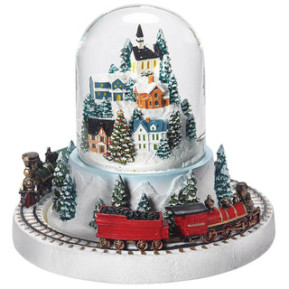 6.2-Inch Musical Dome Village With Rotating Train - 100Mm