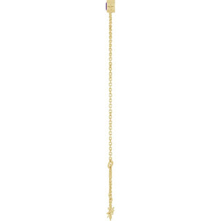 14K Yellow Natural Amethyst 6 1/2-7 1/2" Bracelet