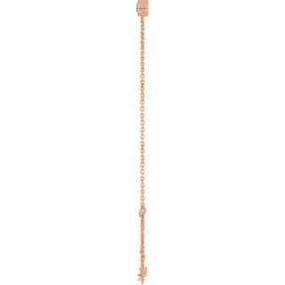 14K Rose Natural Aquamarine 6 1/2-7 1/2" Bracelet