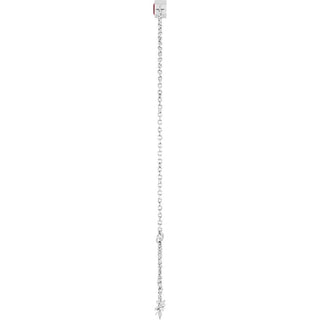14K White Lab-Grown Ruby 6 1/2-7 1/2" Bracelet