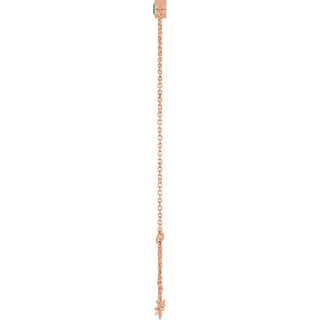 14K Rose Natural Emerald 6 1/2-7 1/2" Bracelet