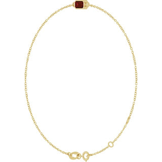 14K Yellow Natural Mozambique Garnet 6 1/2-7 1/2" Bracelet