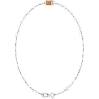 14K White Natural Citrine 6 1/2-7 1/2" Bracelet