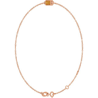14K Rose Natural Citrine 6 1/2-7 1/2" Bracelet