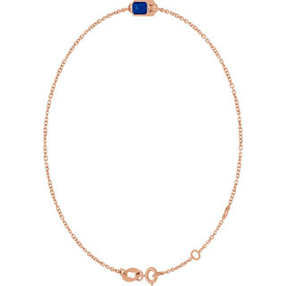 14K Rose Natural Blue Sapphire 6 1/2-7 1/2" Bracelet