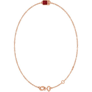 14K Rose Natural Ruby 6 1/2-7 1/2" Bracelet