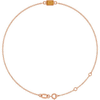 14K Rose Natural Citrine 6 1/2-7 1/2" Bracelet