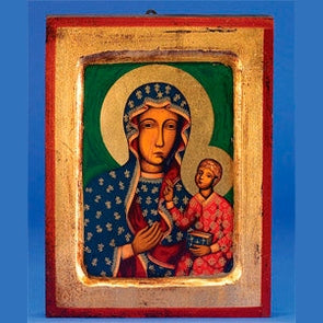 12 x 9 Lady of Czestochowa Gold Leaf