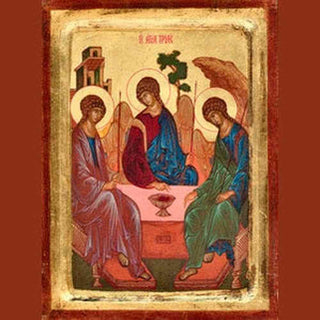 12 x 9 inch Hand Painted Version of Rublev's trinity