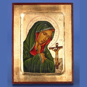 Mater Dolorosa- Hand Painted Gold Leaf- 12x9inch