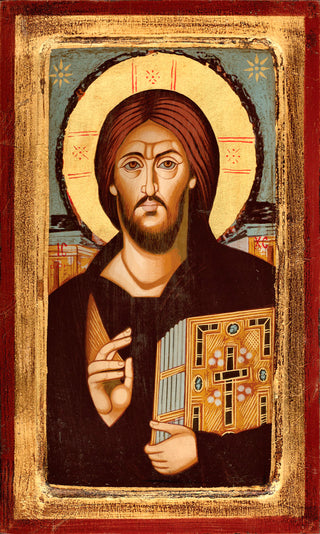 11 inch Pantocrator at St Catherines Hand Painted Gold Leaf