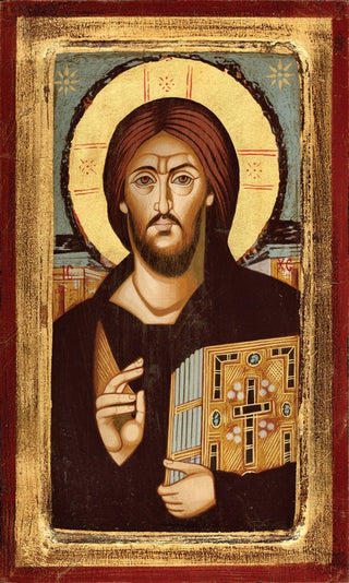 11 inch Pantocrator at St Catherines Hand Painted Gold Leaf