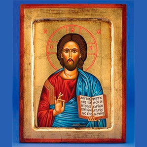 Christ The Teacher - Pantocrator Hand Painted on Canvas