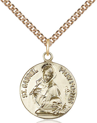 14kt Gold Filled Saint Gabriel of the Blessed Virgin Medal Religious Jewelry