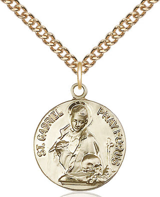14kt Gold Filled Saint Gabriel of the Blessed Virgin Medal Religious Jewelry