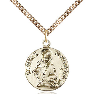14kt Gold Saint Gabriel of the Blessed Virgin Medal