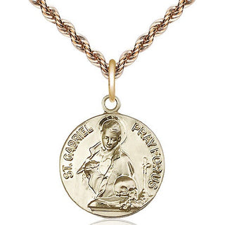 14kt Gold Saint Gabriel of the Blessed Virgin Medal