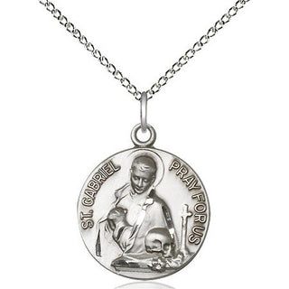 Sterling Silver Saint Gabriel of the Blessed Virgin Medal Religious Jewelry