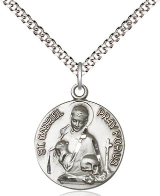 Sterling Silver Saint Gabriel of the Blessed Virgin Medal Religious Jewelry
