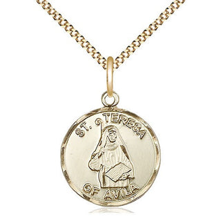 14kt Gold Filled Saint Theresa Medal Religious Jewelry