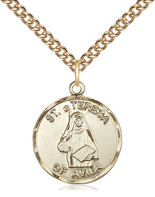 14kt Gold Filled Saint Theresa Medal Religious Jewelry