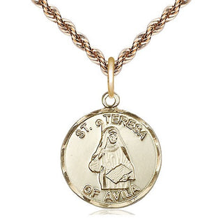 14kt Gold Filled Saint Theresa Medal Religious Jewelry