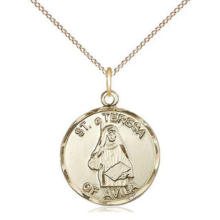14kt Gold Saint Theresa Medal
