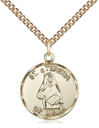 14kt Gold Saint Theresa Medal