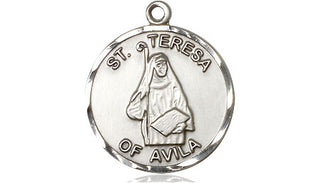 Sterling Silver Saint Theresa Medal Religious Jewelry
