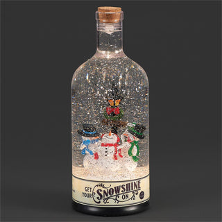 11.2-Inch Lighted Swirl Moonshine Snowmen Scene