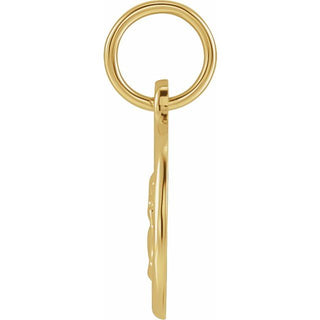 14K Yellow 12 mm Cherub Angel Pendant