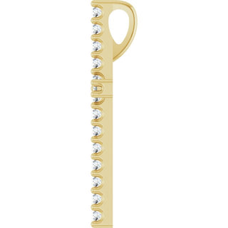 14K Yellow .08 CTW Natural Diamond Cross Pendant