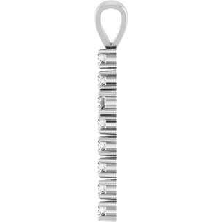 14K White 3/4 CTW Natural Diamond Cross Pendant
