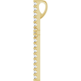 14K Yellow 1/10 CTW Natural Diamond Cross Pendant