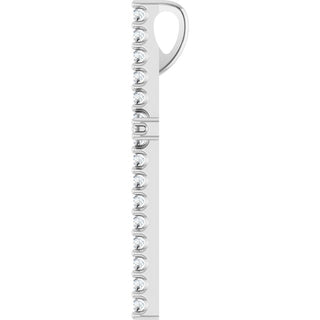 Platinum 1/10 CTW Natural Diamond Cross Pendant